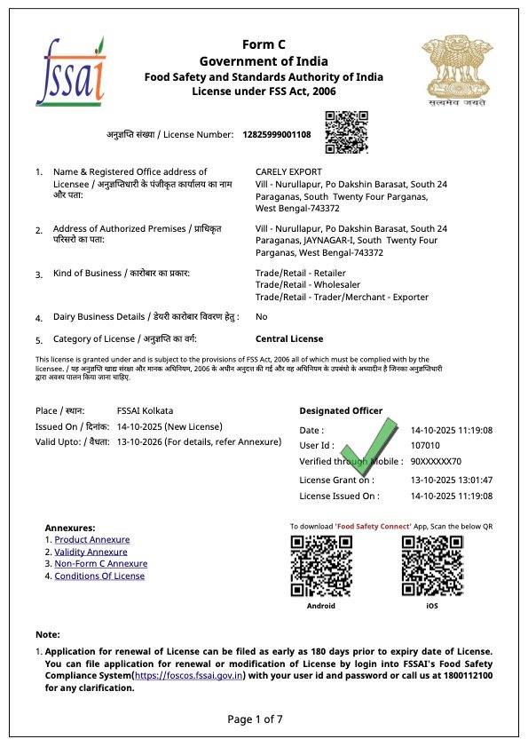 FSSAI License